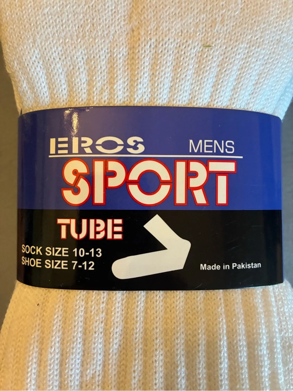 9 Pair Eros tube socks sz 10-13